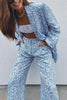 Print High Waist Wide Leg Pants