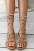 Cross Straps Hollow Gladiator Flat Sandals