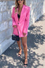 Button Wine Red Blazer