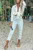 Pom Pom Turn-down Collar Shirt