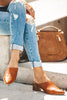 Low Heel PU Mules