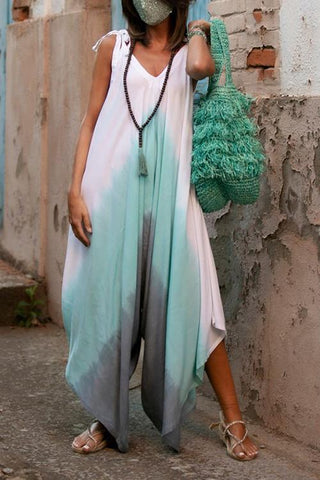 Tie Dye Slip Loose Jumpsuit
