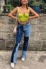 Color Block Patchwork Jeans
