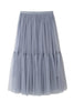 Patchwork Gauze Bubble Skirt