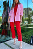 Button Wine Red Blazer