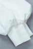 Deep V Neck Puff Sleeve Jumpsuit