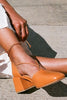 Square Toe Lace Up Thick Heel Pumps