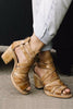Cutout Zipper High Heel Sandals