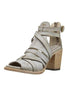 Cutout Zipper High Heel Sandals