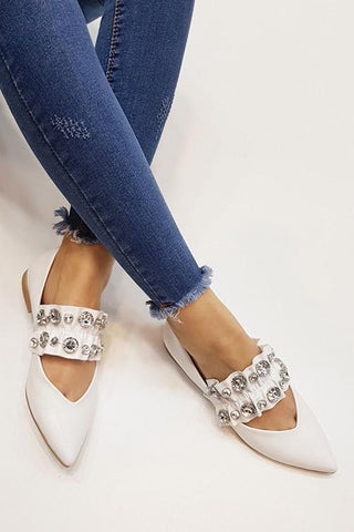 Rhinestone Pointed Flat