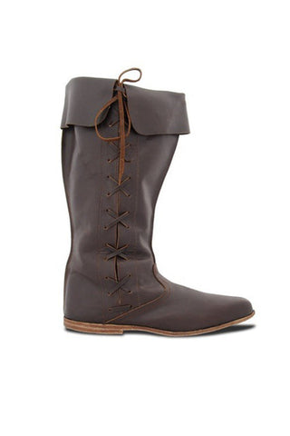Renaissance Lace Up Flat Boots