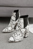 Snake High Heel Ankle Boots