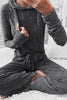 Drawstring Hoodie Pants Set