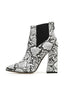 Snake High Heel Ankle Boots