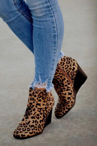 Side Slit Wedge Bootie