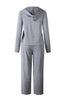 Drawstring Hoodie Pants Set