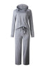 Drawstring Hoodie Pants Set