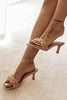 Weave Square Toe High Heel Sandals
