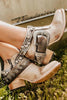 Rivet Chain Buckle Chunky Ankle Boots