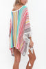 Colorfyl Stripe Tassles Cover Up