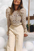 Hollow Crochet Long Sleeve Shirt