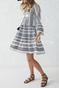 Pay It Forward Embroidered Printed Mini Dress