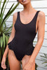 Solid Ruffle One Piece Swimwear