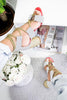 Lace Up Color Block High Heel Sandals
