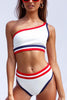 Stripe High Waist Bikini Set