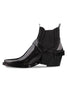 Darci Black Hi Shine Ankle Boots