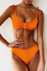 Button Knot Bikini Set