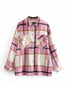 Plaid Button Pockets Coat