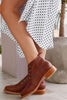 Side Zipper Lace Up Low Boots