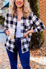 Versatile Button Plaid Pockets Shirt