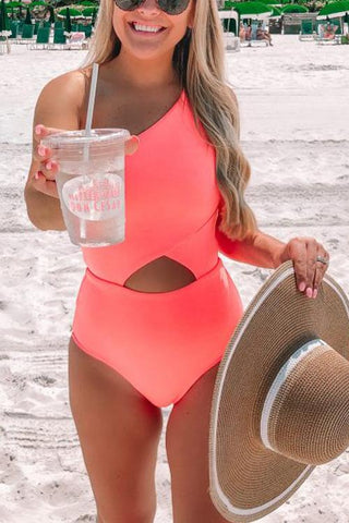 Cut Out Solid One Piece Swiwmear