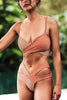 Color Block Knot Bikini Set