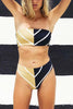 Stripe Color Block Bikini Set