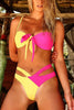 Color Block Knot Bikini Set
