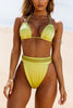 Solid Halter Neck Bikini Set