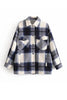 Plaid Button Pockets Coat