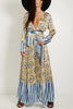 Bohemia Print Stripe Belted Cardigan