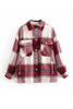 Plaid Button Pockets Coat