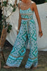 Floral Print Crop Pants Set