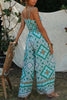 Floral Print Crop Pants Set