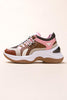Chunky Platform Round Toe Lace-Up Sneakers