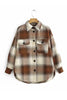 Plaid Button Pockets Coat