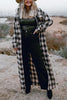 Single Breasted Plaid Long Shirt Coat