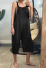 Solid Pockets Loose Capri Overall