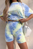 Tie Dye Short Sleeve T Shirt Short Set