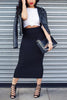 Elastic Skinny Pencil Skirt